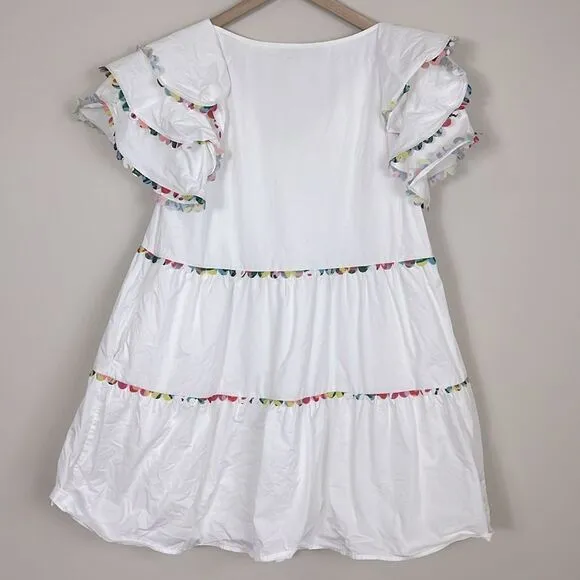 Crosby Lydia Dress Poplin Cotton White Size Small