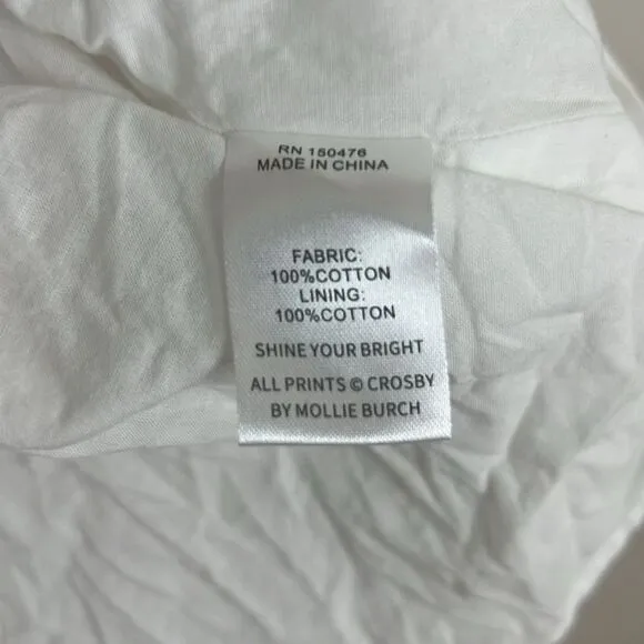 Crosby Lydia Dress Poplin Cotton White Size Small