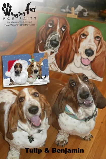 Custom Painted Portrait <br><strong>2 Pets</strong>