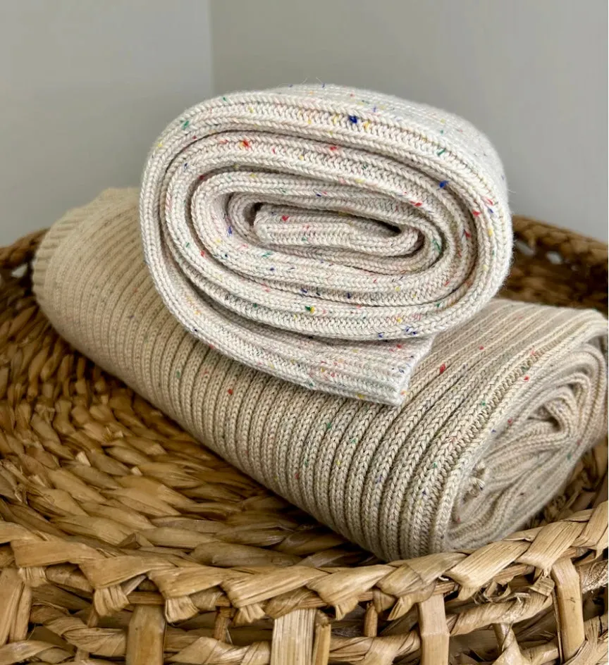 Dandillie Sprinkle Knit Ribbed Baby Blanket (available in 2 colors)