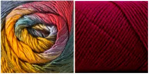 DARK FUCHSIA   MARIGOLD - Embossed Phoenix Scarf KIT