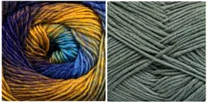 DARK GREY   PEACOCK - Embossed Phoenix Scarf KIT