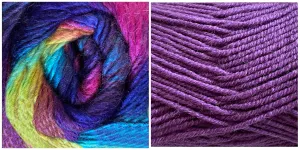 DARK LILAC   MISTY - Embossed Phoenix Scarf KIT
