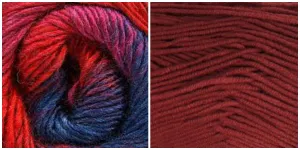 DARK RED   VIOLET SHADES - Embossed Phoenix Vortex Shawl KIT