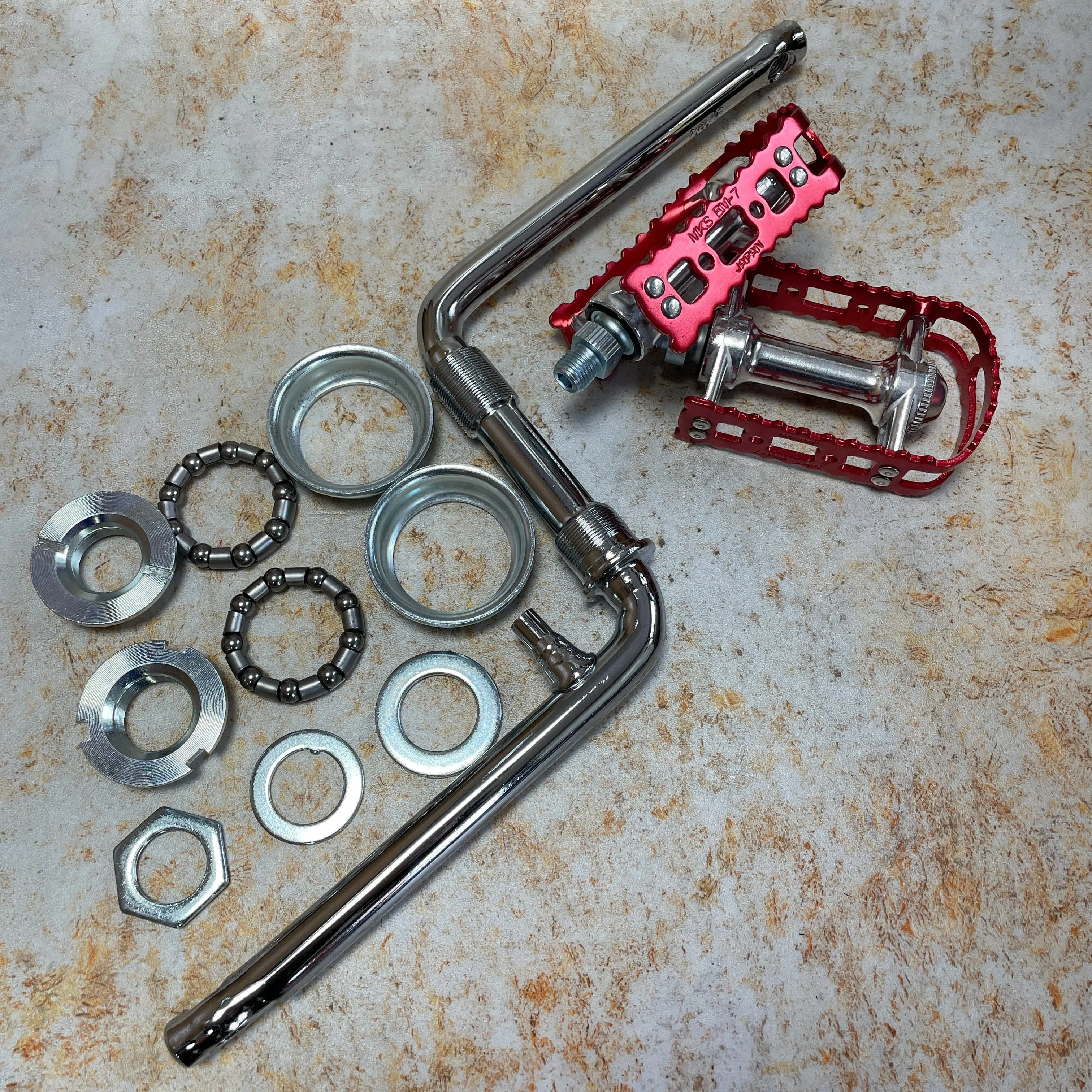 Darxide Crank Bottom Bracket and MKS Pedal Combo