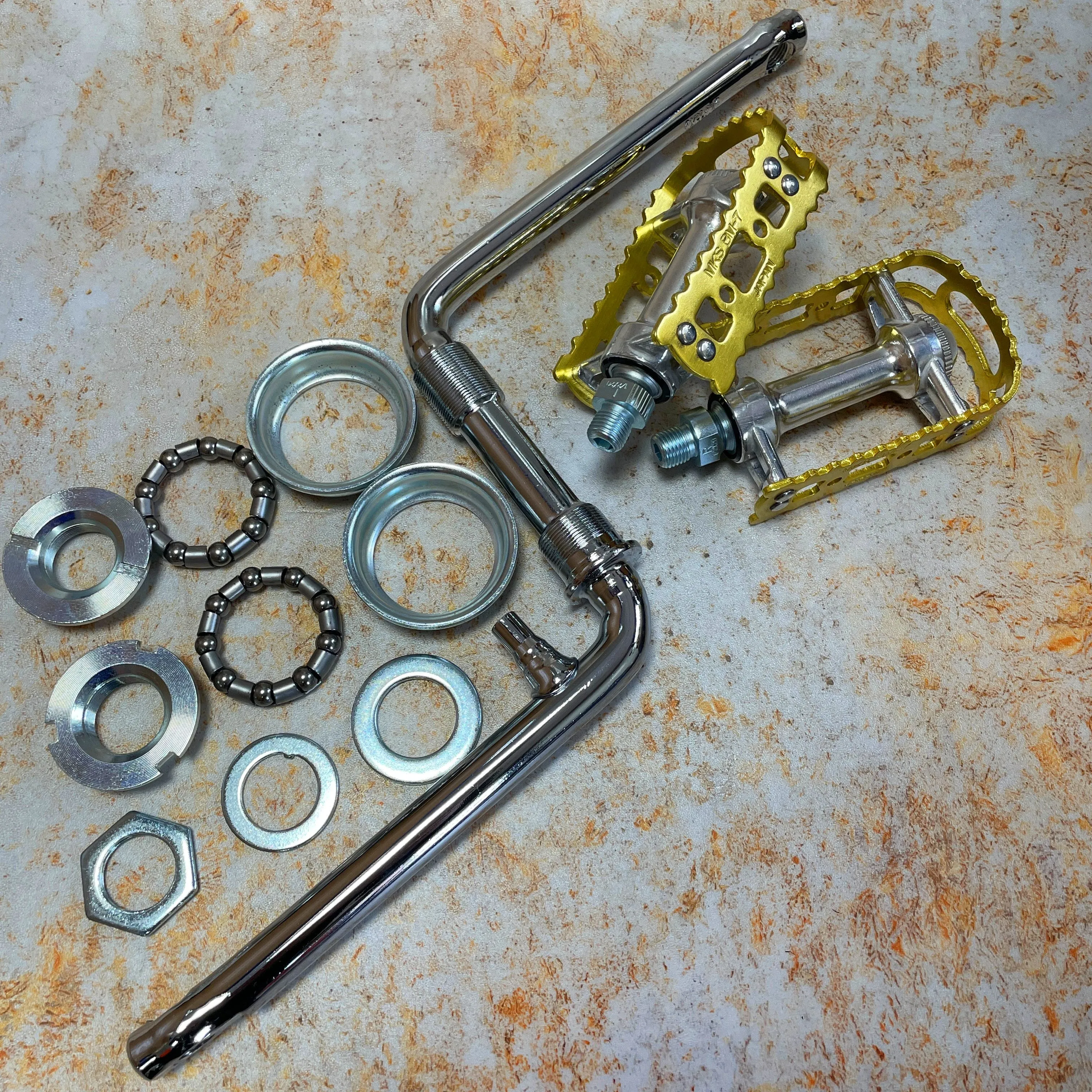 Darxide Crank Bottom Bracket and MKS Pedal Combo