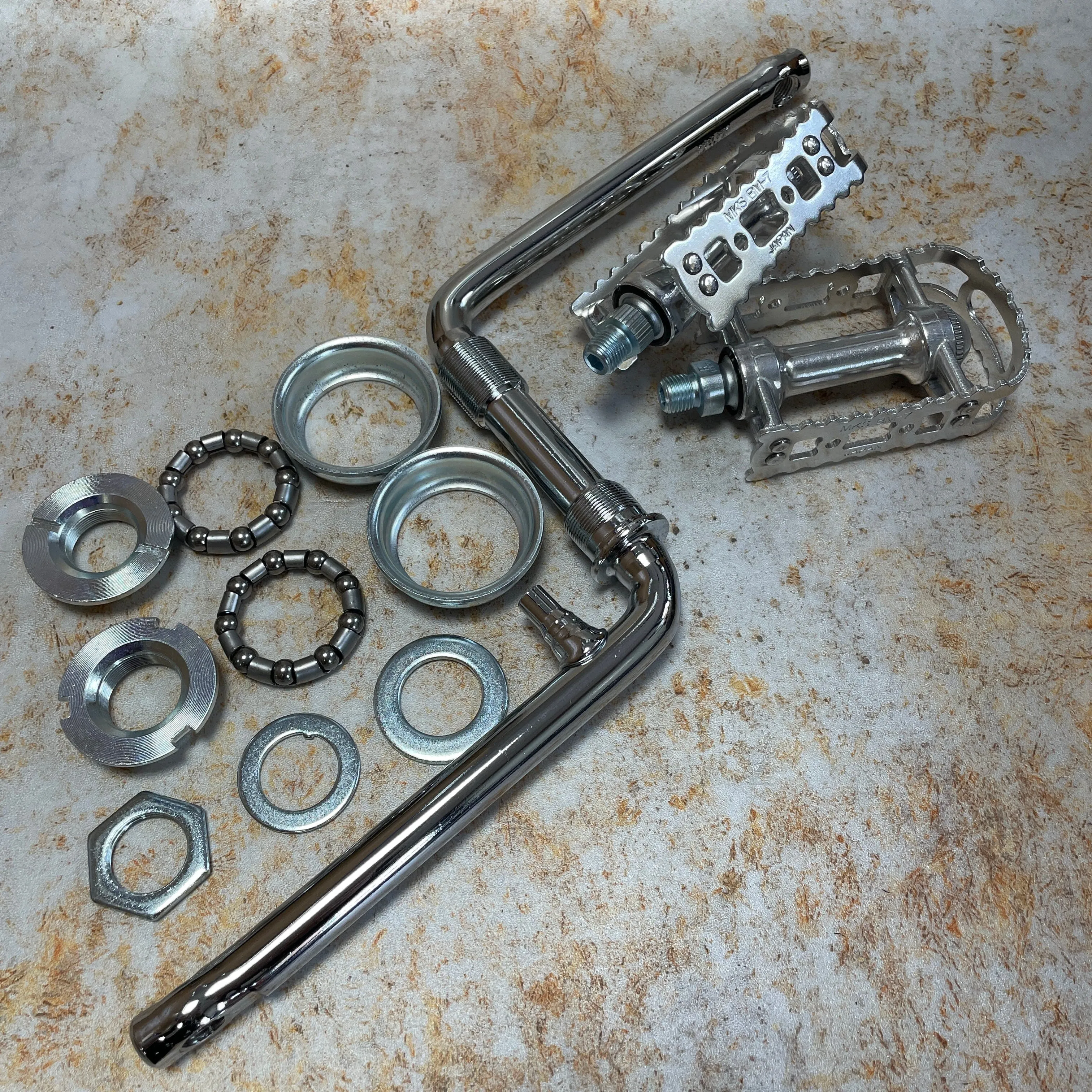 Darxide Crank Bottom Bracket and MKS Pedal Combo