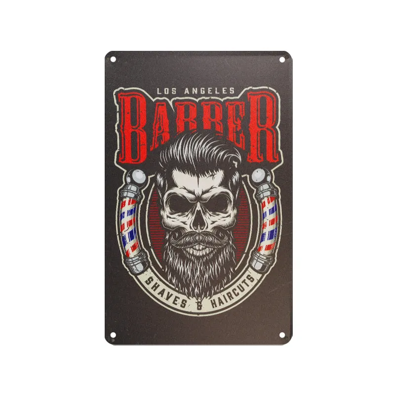 Decorative Plaque for Barber Shop B017 'Los Angeles Barber'