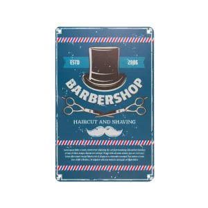 Decorative Plaque for Barber Shop B031 'BarberShop Est.2008'