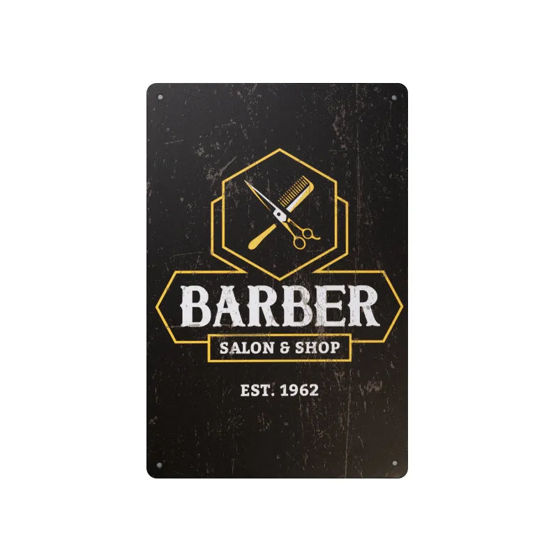 Decorative Plaque for Barber Shop B035 'Barber Salon & Shop'