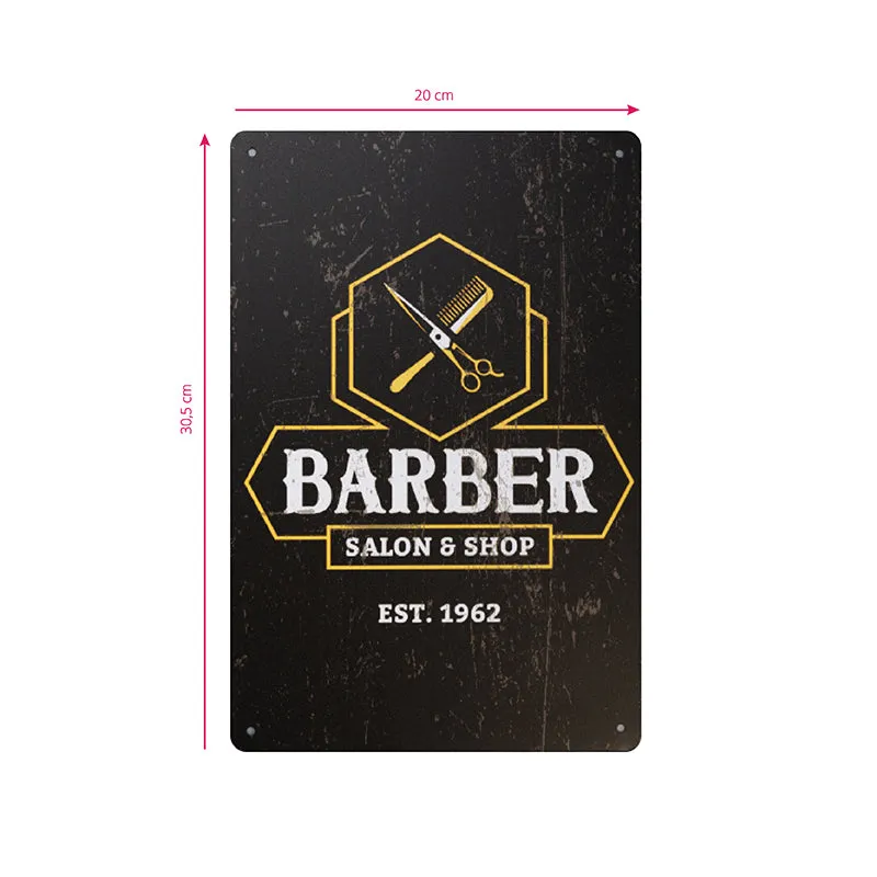 Decorative Plaque for Barber Shop B035 'Barber Salon & Shop'