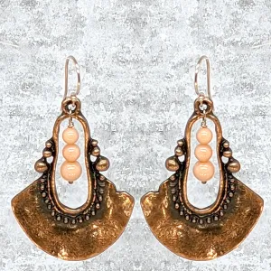 Delta Rose Coral Drop Earrings