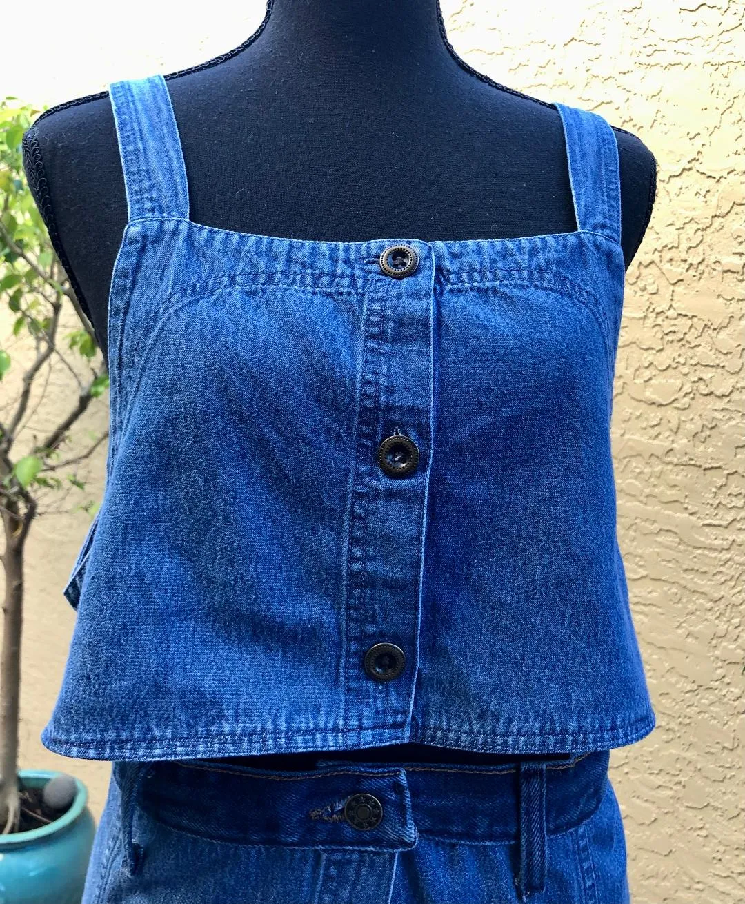 Denim Top and Skirt