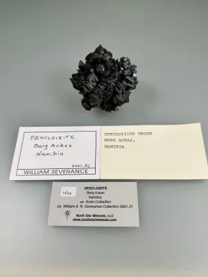 Descloizite, Berg Aukas, Namibia, ex. William A. N. Severance Collection 2001.31, Miniature 4.5 x 4.5 x 5.5 cm. $1500. Online March 3.