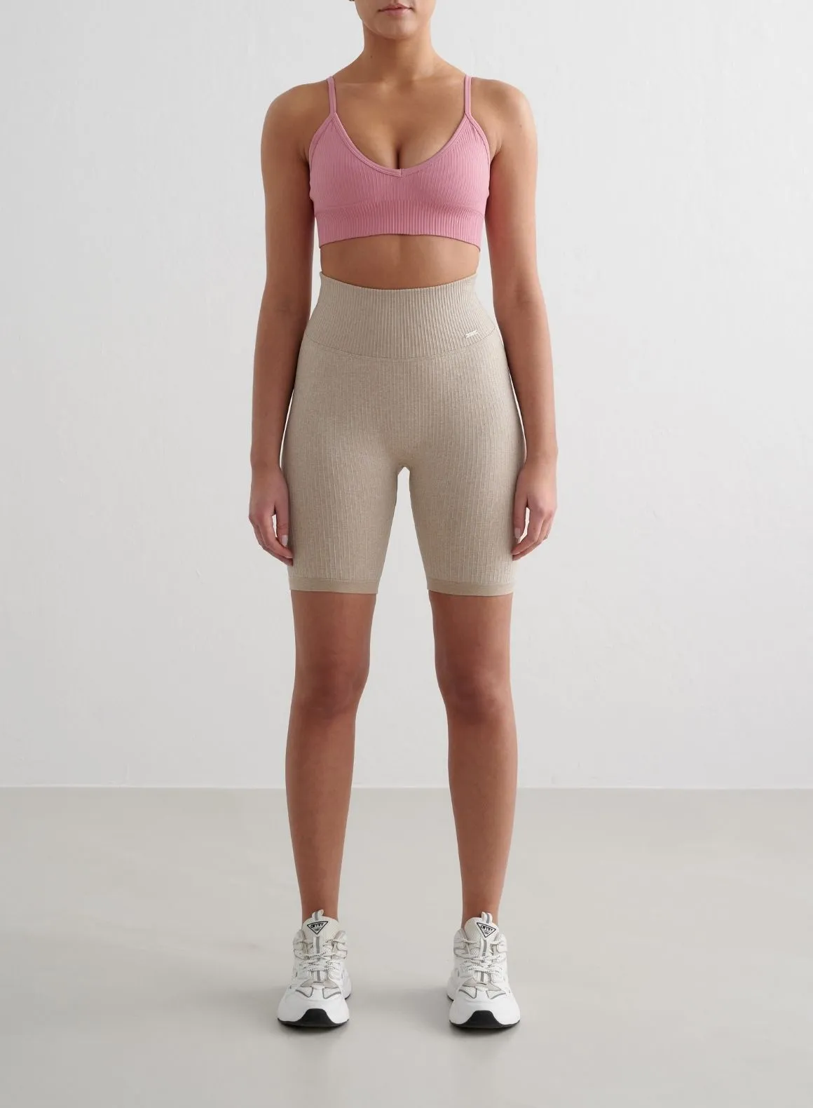 Desert Rose Ribbed Seamless Deep Cut Bra