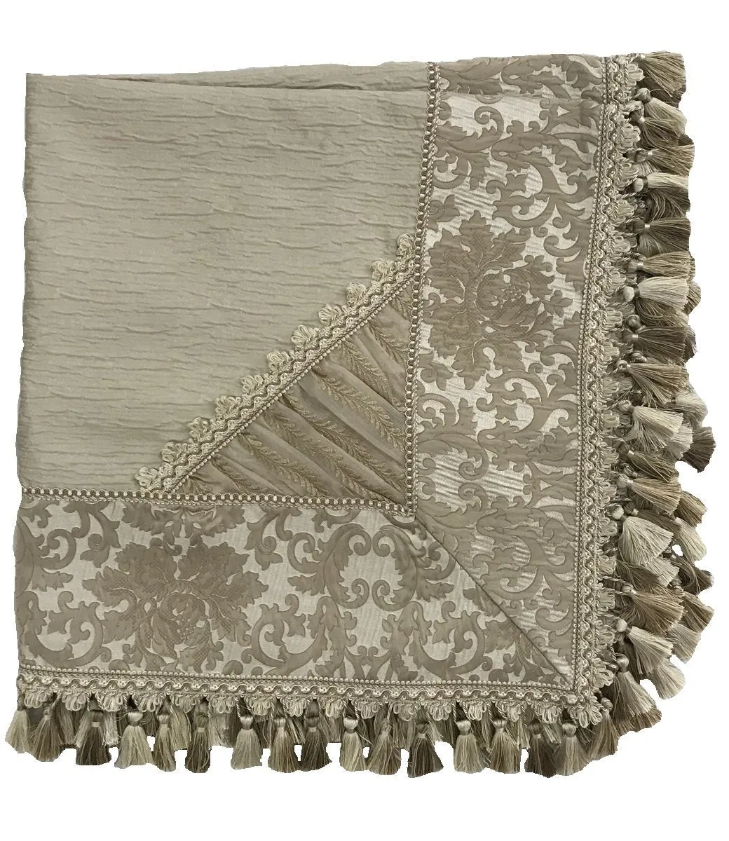Designer Neutral Square Table Topper Exquisite 44x44