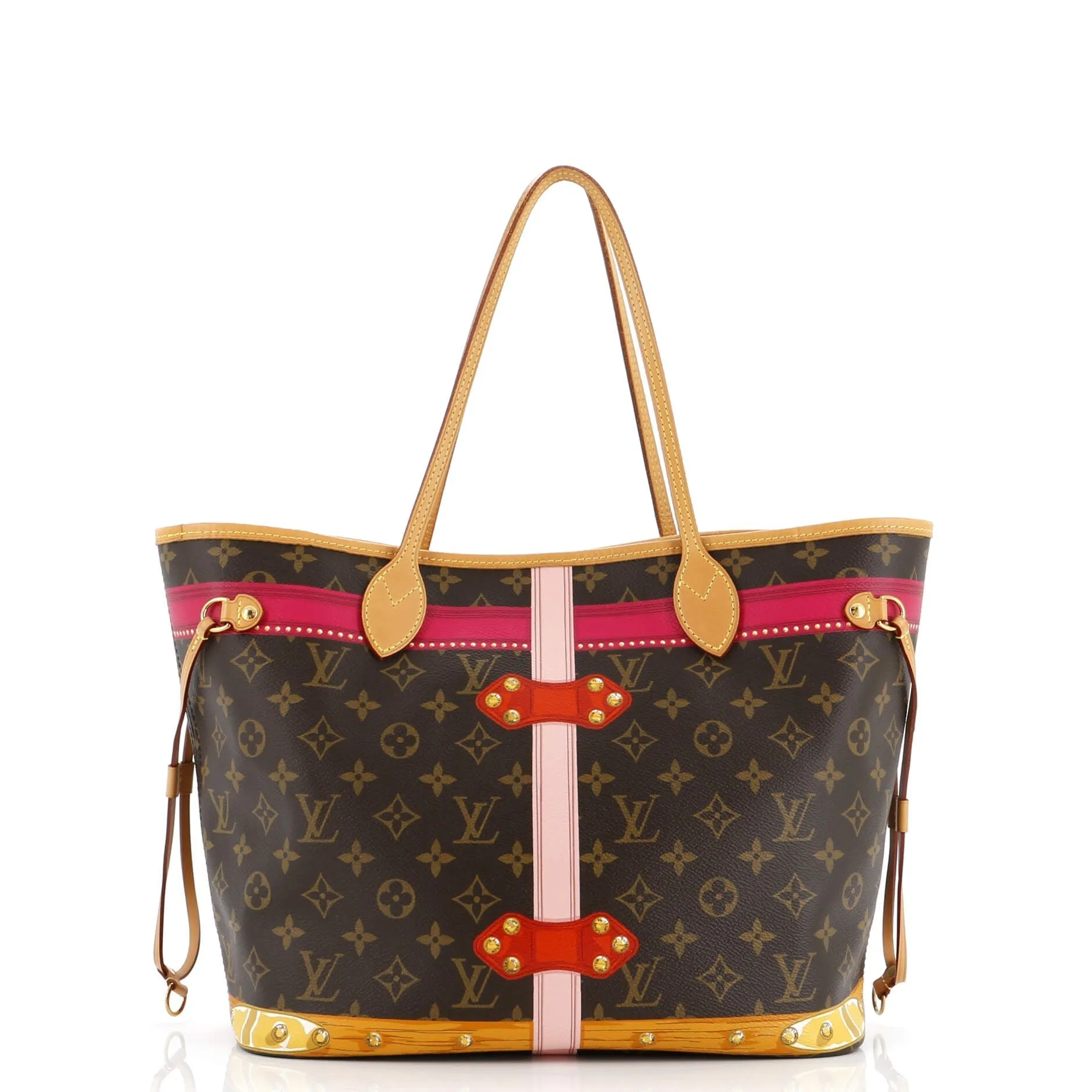Designer Neverfull NM Tote Limited Edition Summer Trunks Monogram Canvas MM