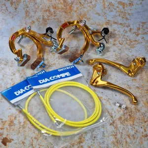 Dia-Compe MX1000 / MX-132 MT45 Complete Brake Kit Gold