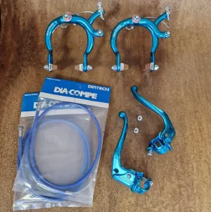 Dia-Compe MX890 / 132MT45 Complete Brake Kit Blue