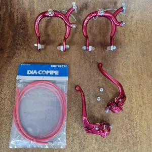 Dia-Compe MX890 / 132MT45 Complete Brake Kit Red