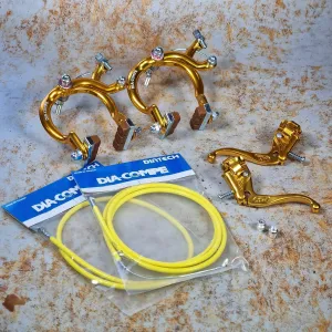 Dia-Compe MX890 / Tech-4 Complete Brake Kit Gold