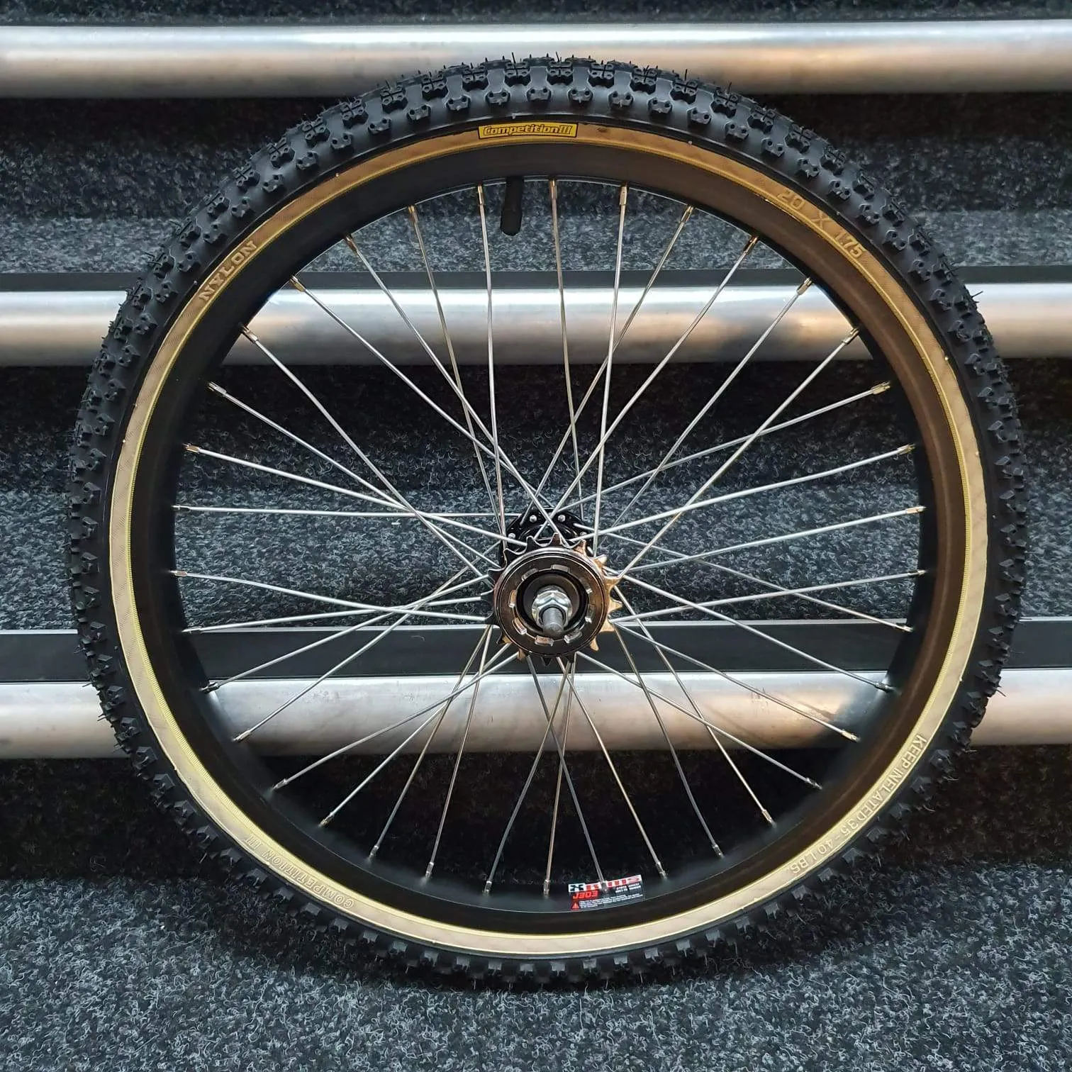 Diamond Back Raleigh Wheels with fitted Tioga Comp III Skinwall Tyres and Freewheel Pair