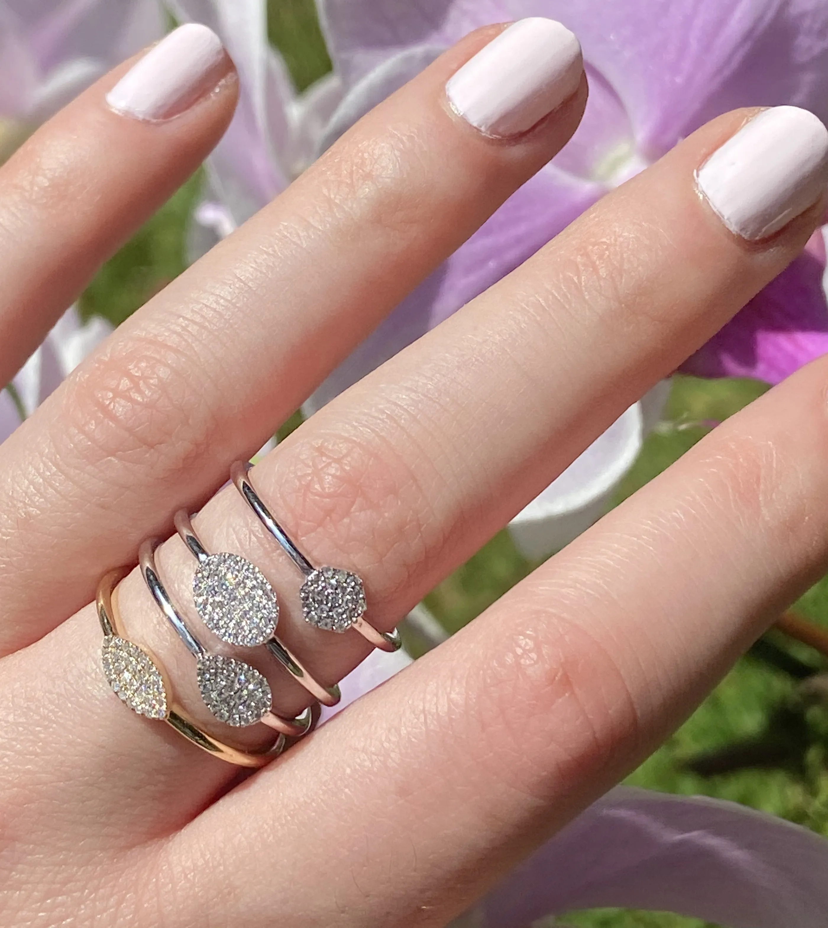 Diamond Hexagon Ring