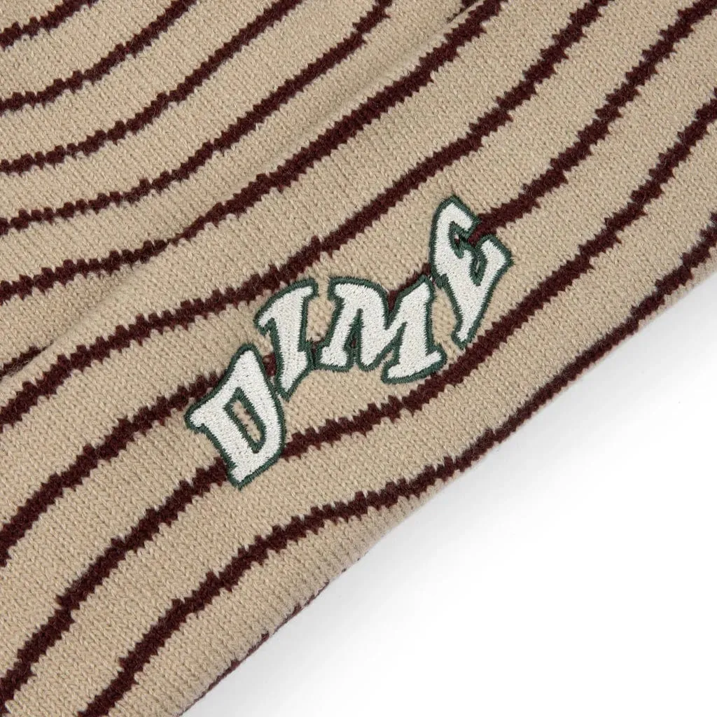 Dime MTL College Wave Cuff Beanie Tan