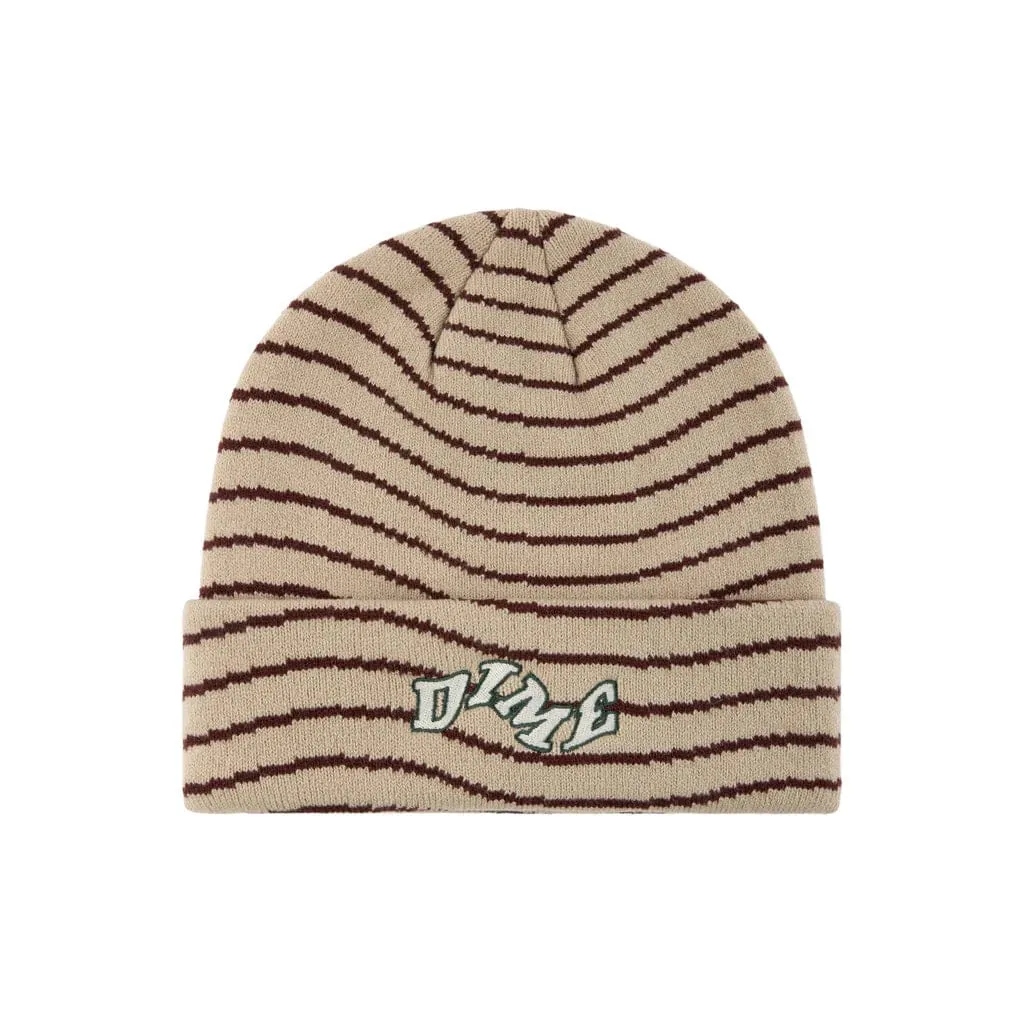 Dime MTL College Wave Cuff Beanie Tan