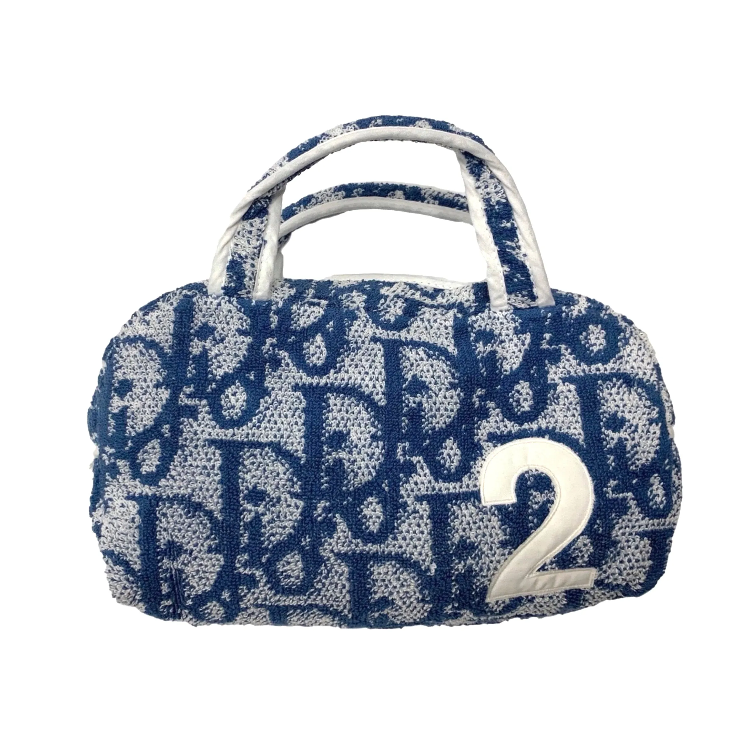 Dior Blue Logo Terry Cloth Bag