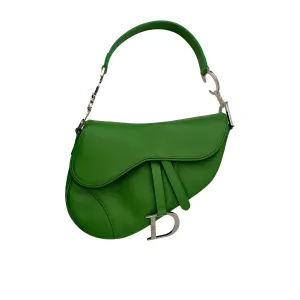Dior Green Leather Saddle Bag