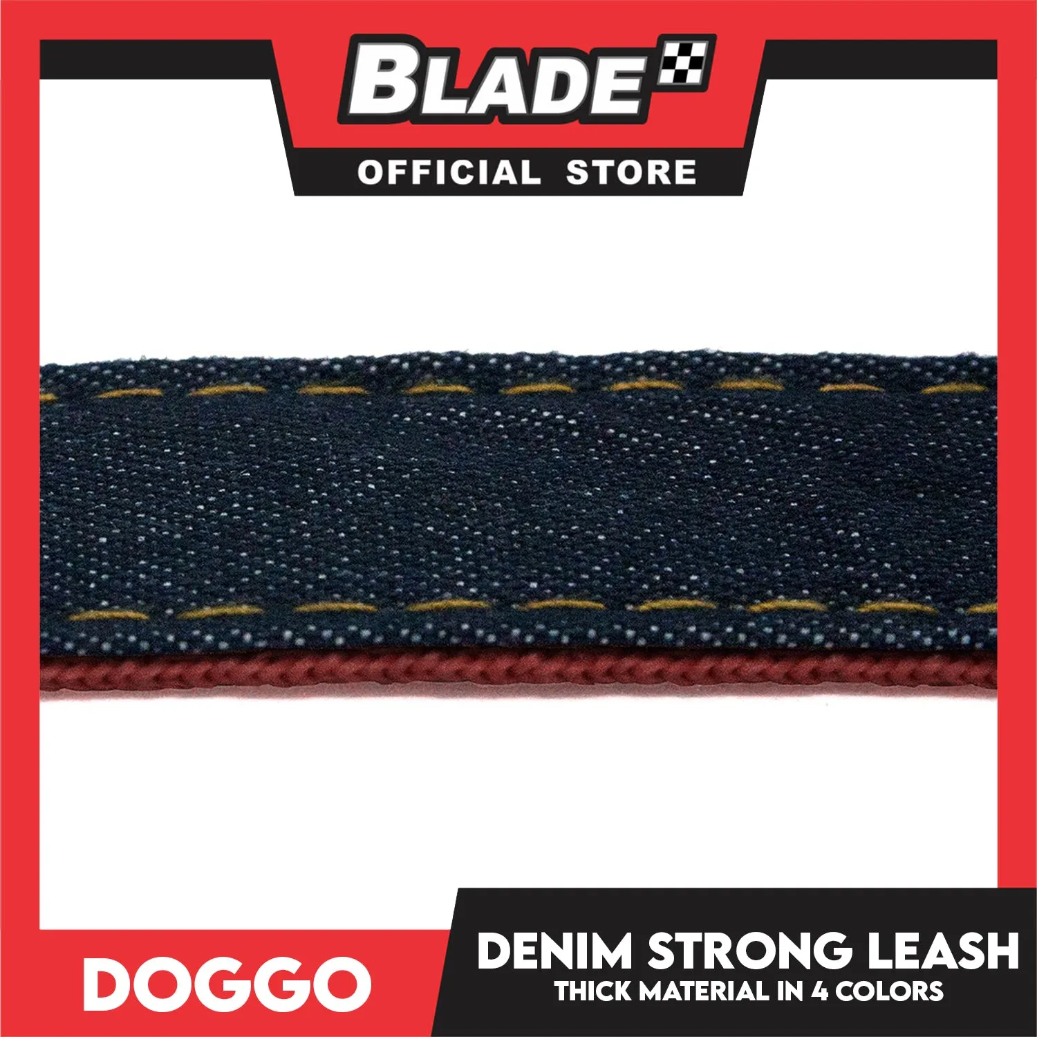 Doggo Strong Leash Denim Design Large (Pink) for Your Dog