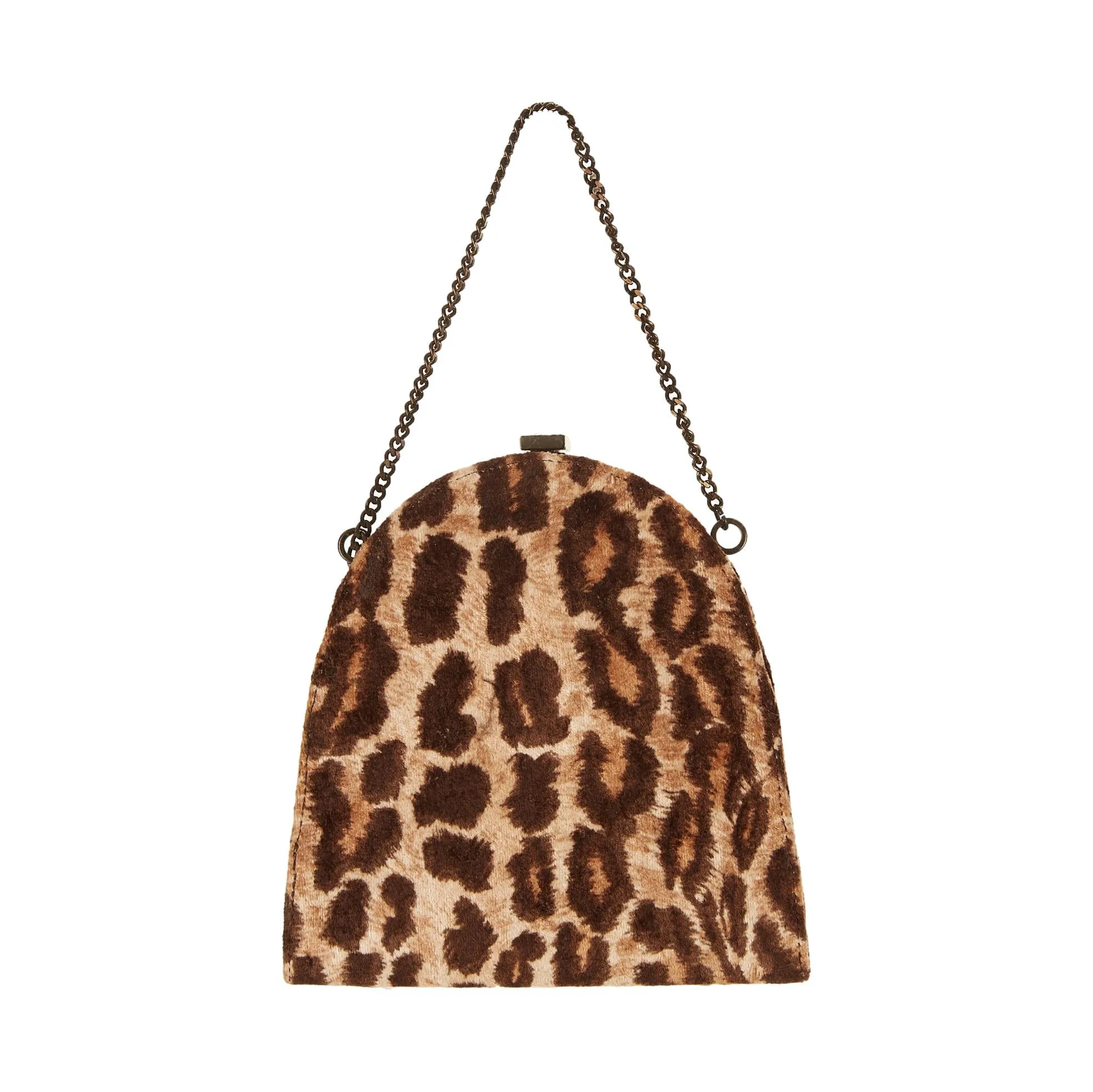 Dolce & Gabbana Cheetah Print Chain Top Handle Bag