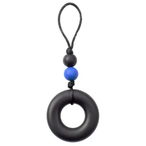 Donut Zipper Pull - Black (Stronger Chew)
