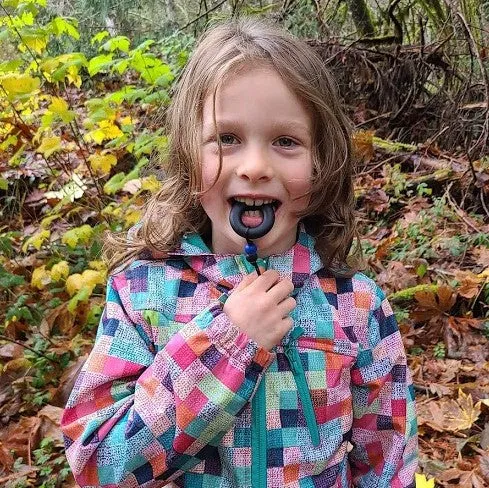 Donut Zipper Pull - Blue (Stronger Chew)