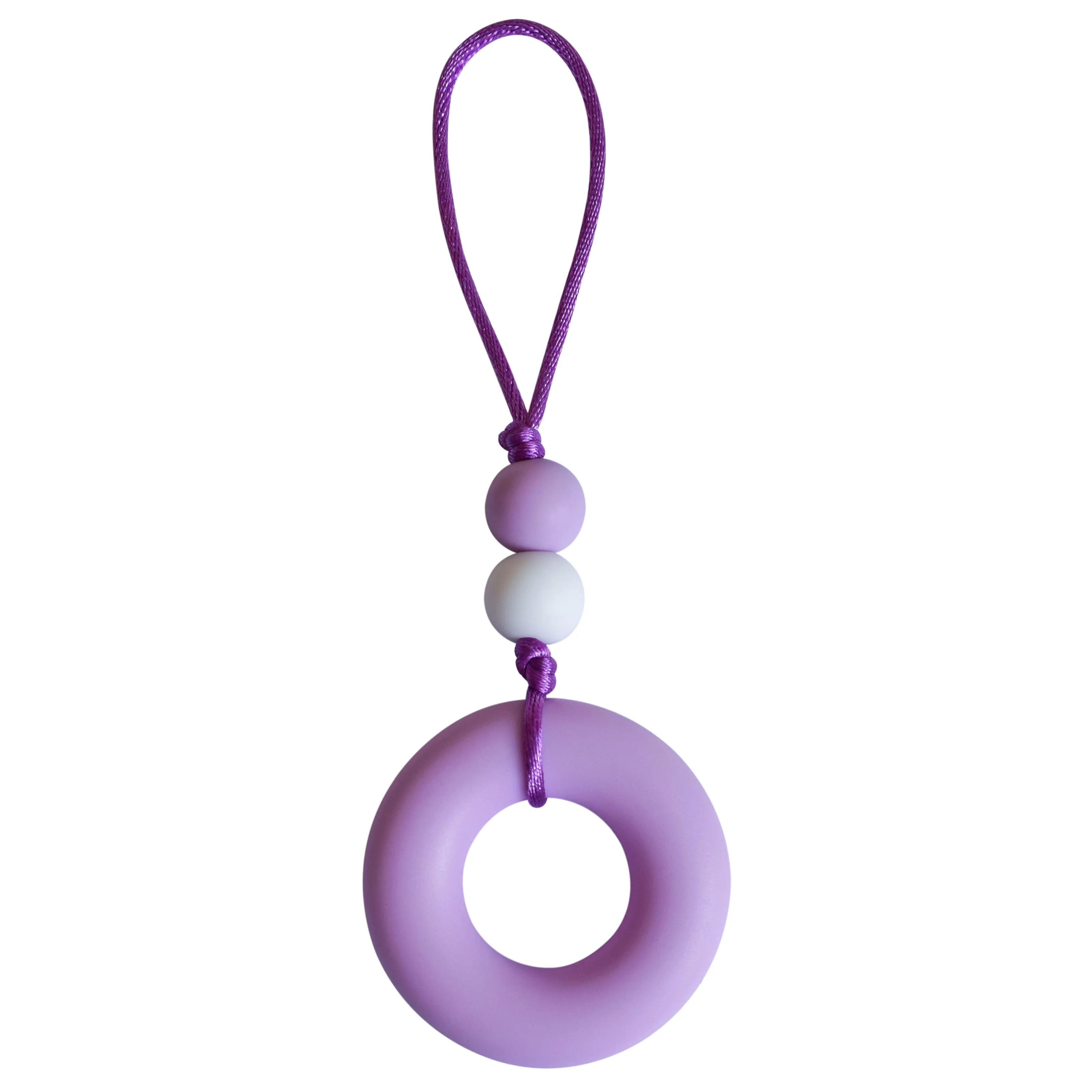 Donut Zipper Pull - Purple (Stronger Chew)