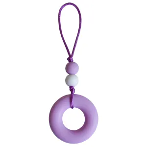 Donut Zipper Pull - Purple (Stronger Chew)