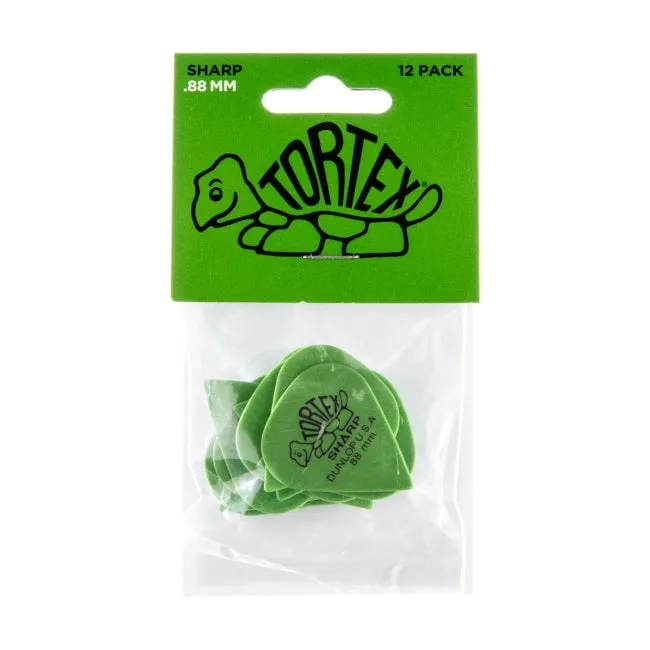 Dunlop Tortex Sharp -plektrat 0.88 mm, 12 kpl