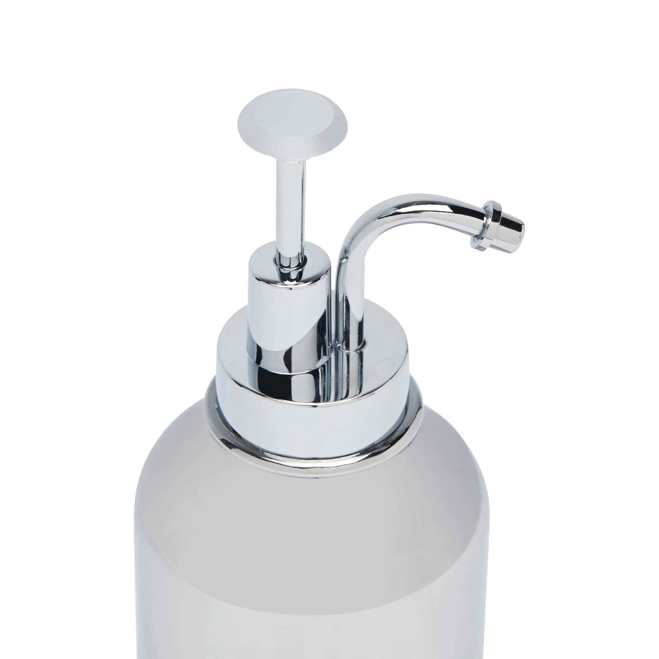 DWELL GLASSWARE LOTION DISPENSER (7.5X7.5X20 - SILVER/TRANSPARENT)