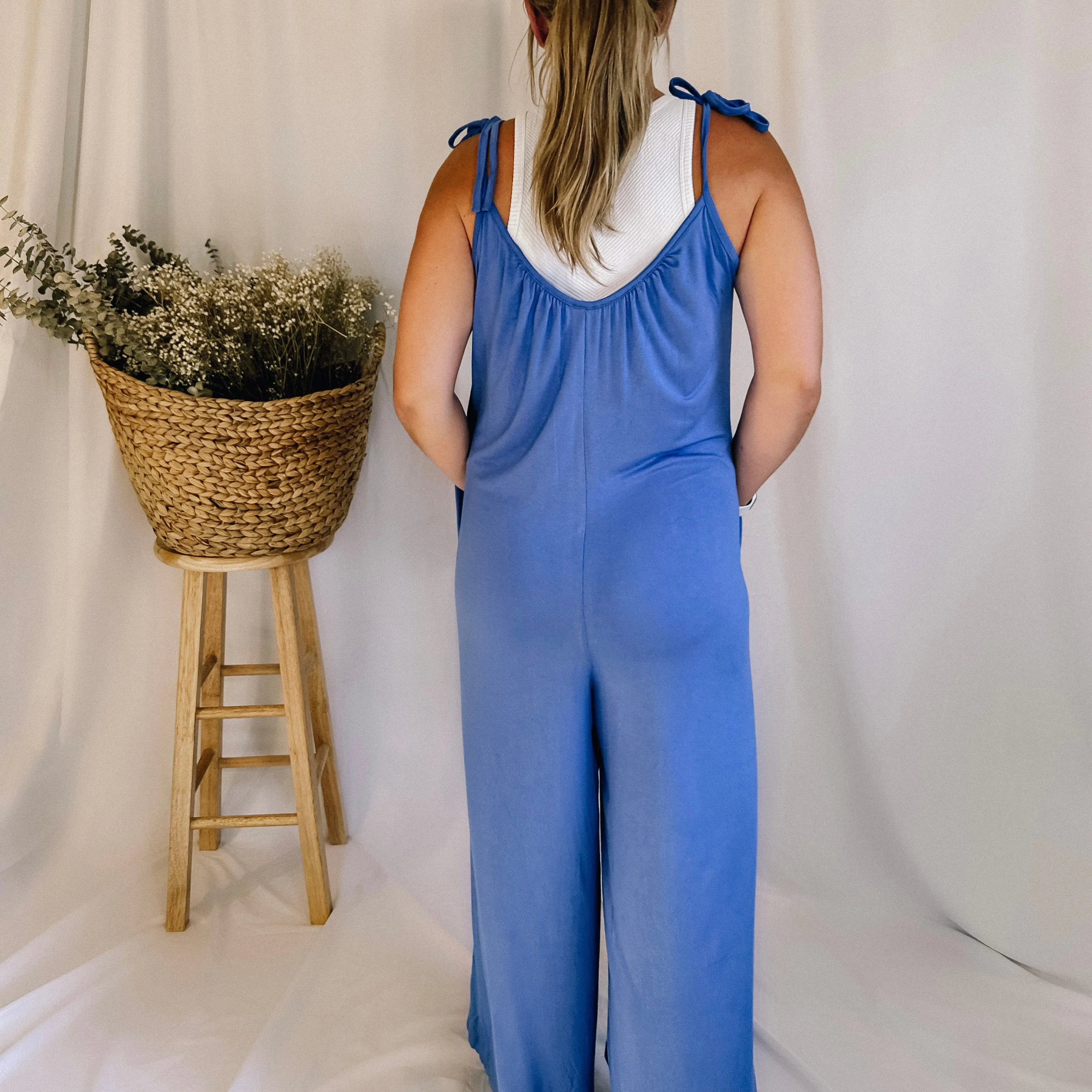 Easy Breezy Oversized Jumpsuit - Blue