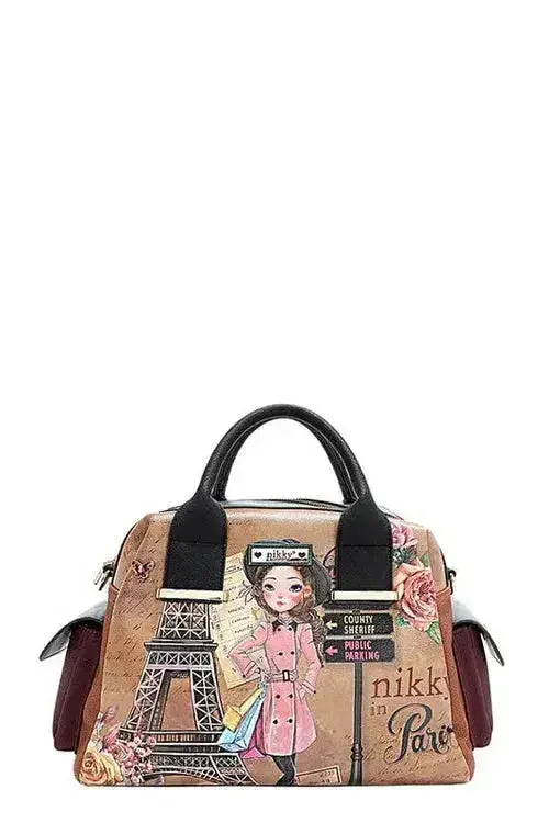 Eco-Leather Boston Bag - Sustainable Large Tote | Femstylo