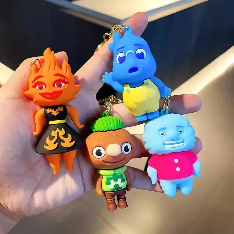 Elemental Characters 3D Keychain