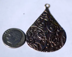 Embossed Arabic Lotus Flowers Textured Blank Earring Shape for Enameling Supplies Metalworking Blanks