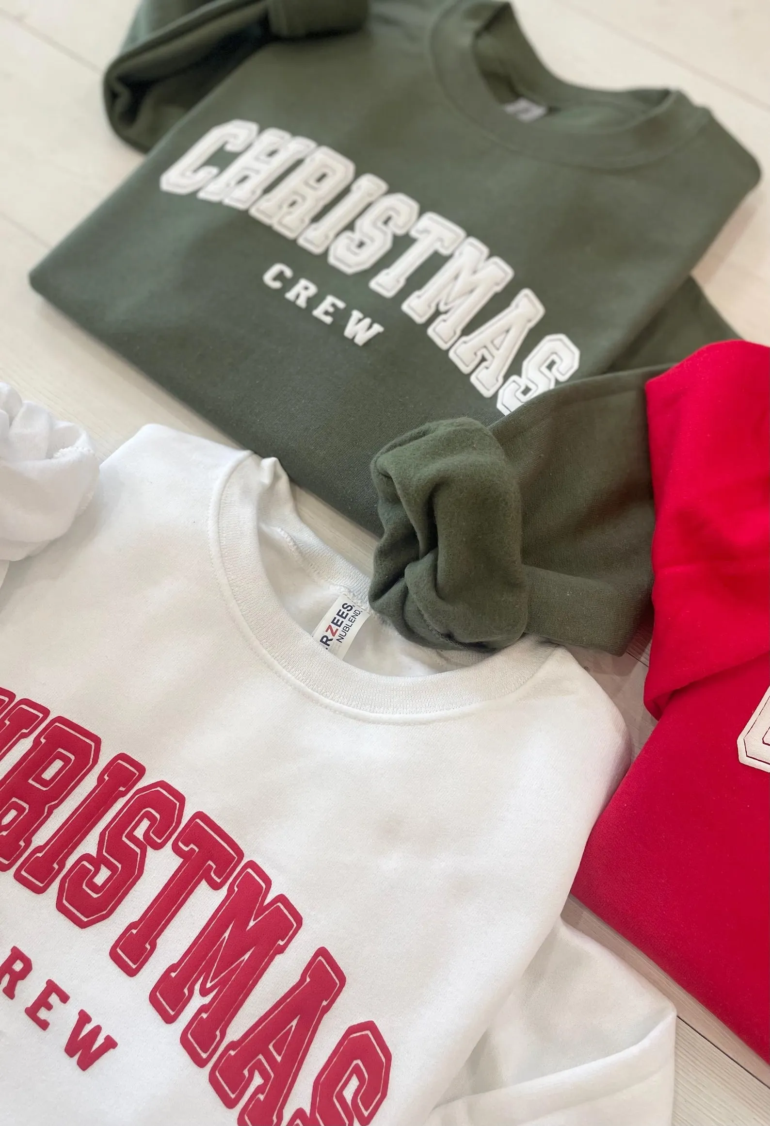 Embossed Christmas Crew Matching Family Sweatshirts