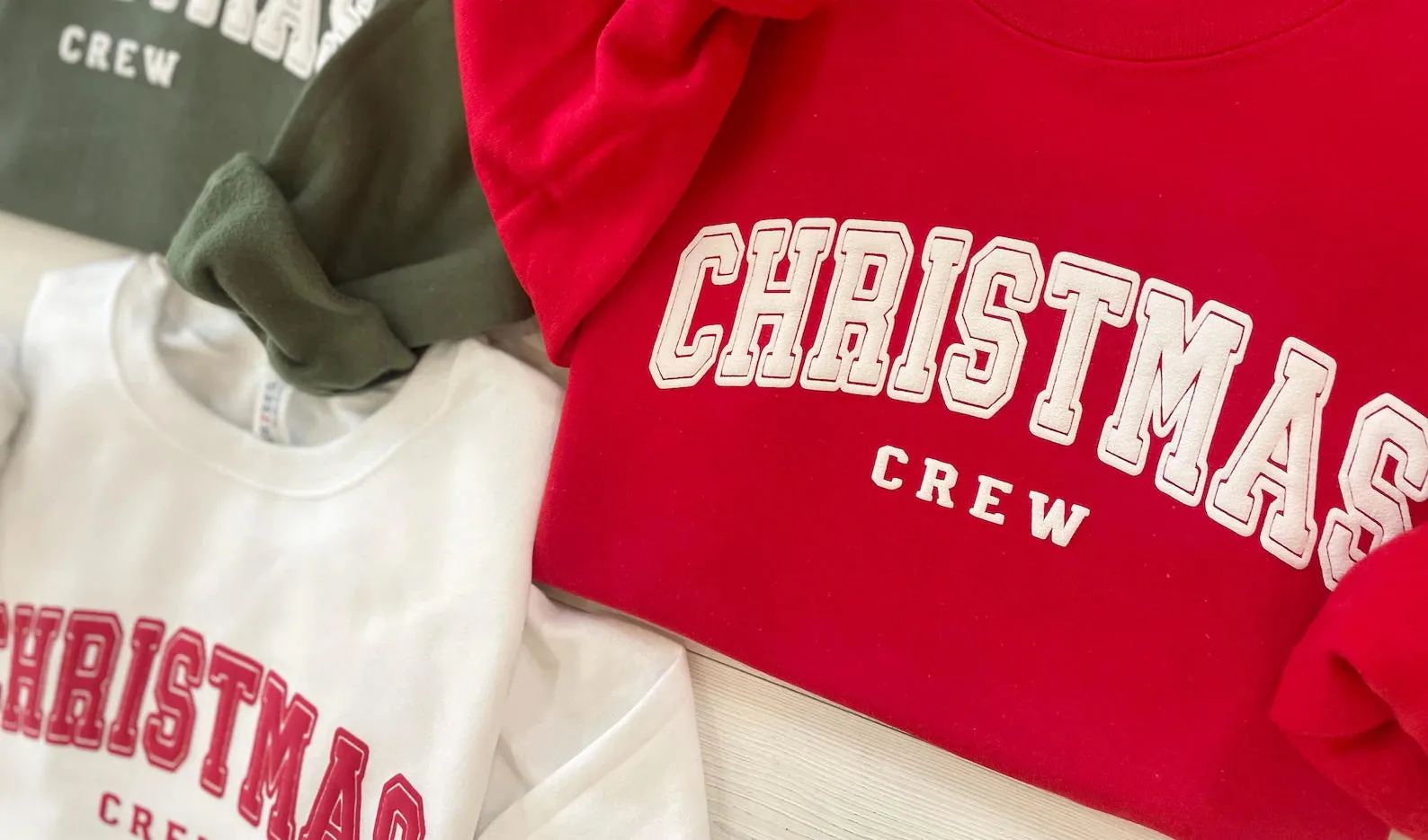 Embossed Christmas Crew Matching Family Sweatshirts
