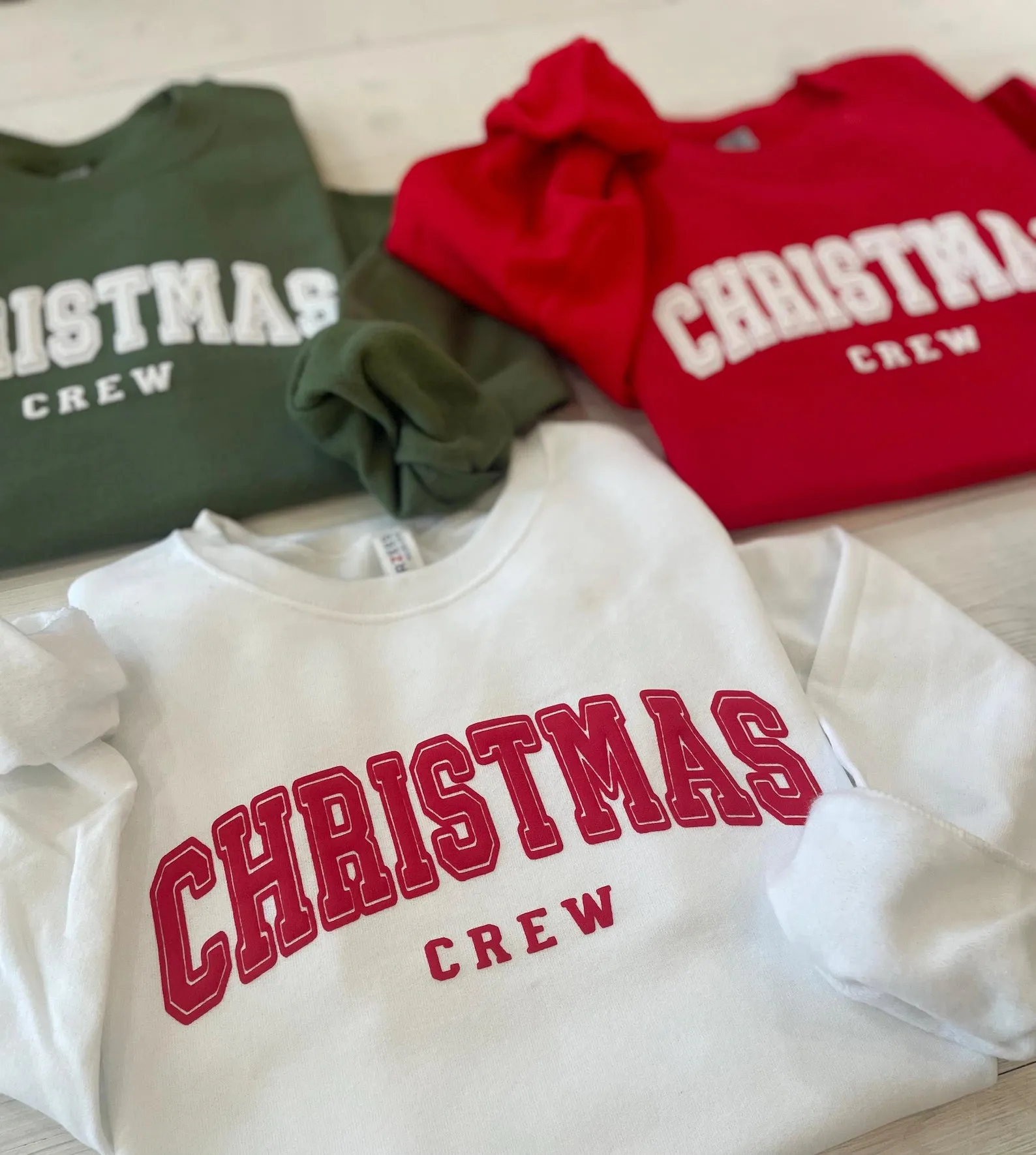 Embossed Christmas Crew Matching Family Sweatshirts