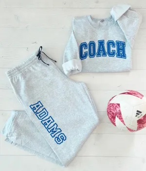 Embossed Customized College Coach Matching Set