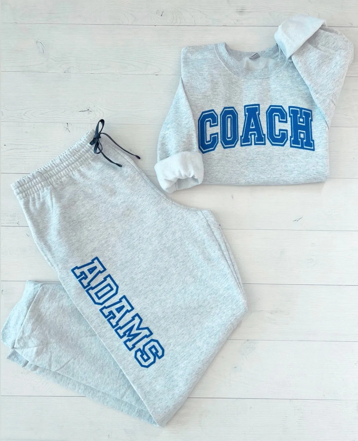 Embossed Customized College Coach Matching Set