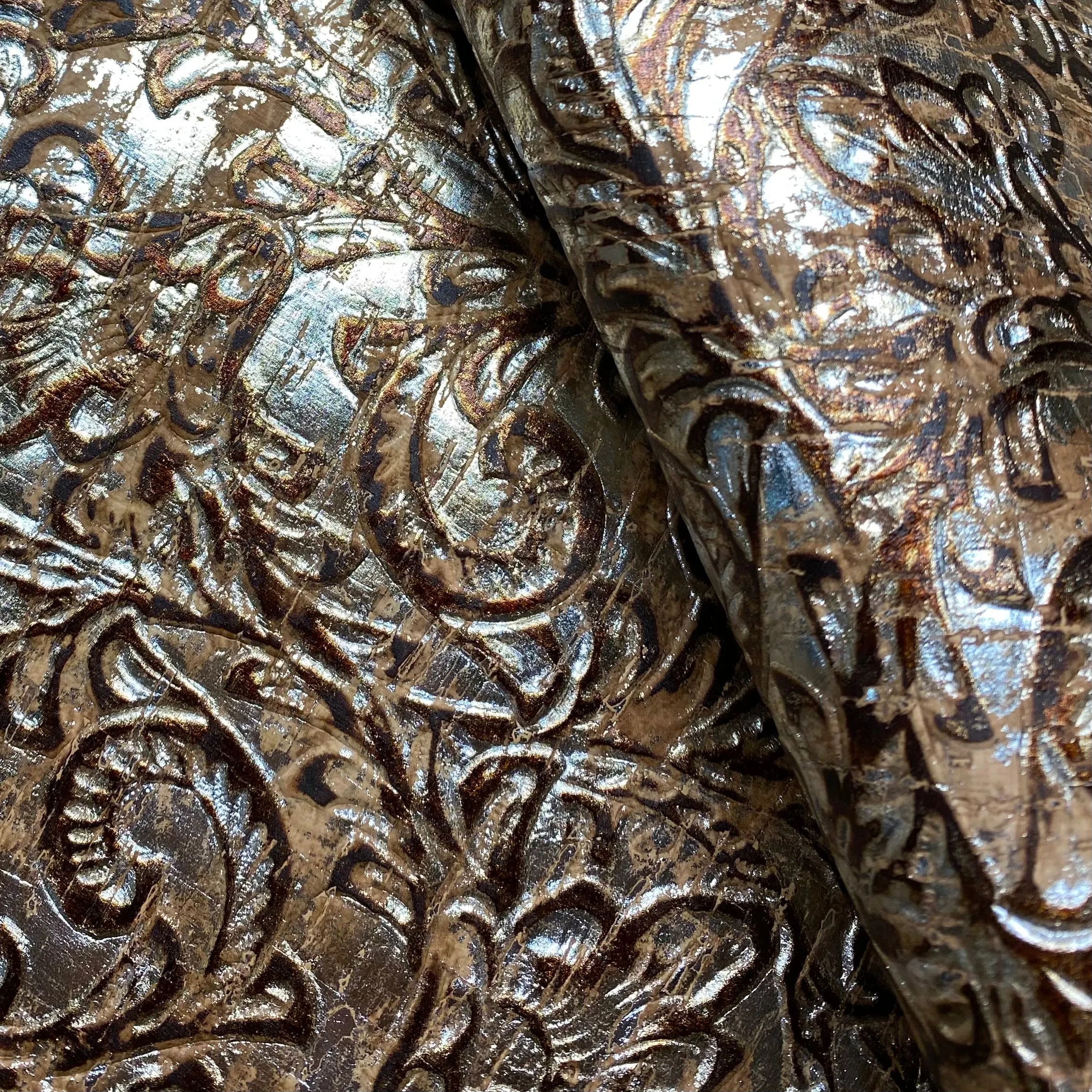 Embossed Damask Cork Fabric