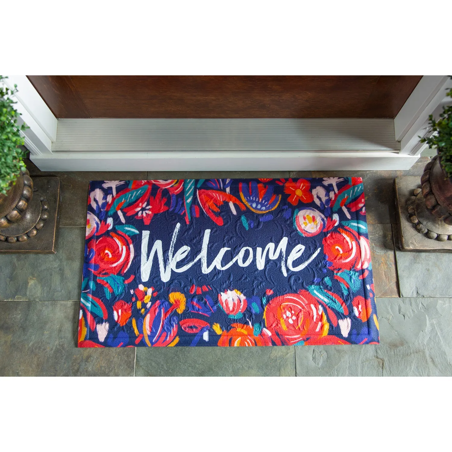 Embossed Floor Mat, American Heart Assoc. Welcome,41em6750